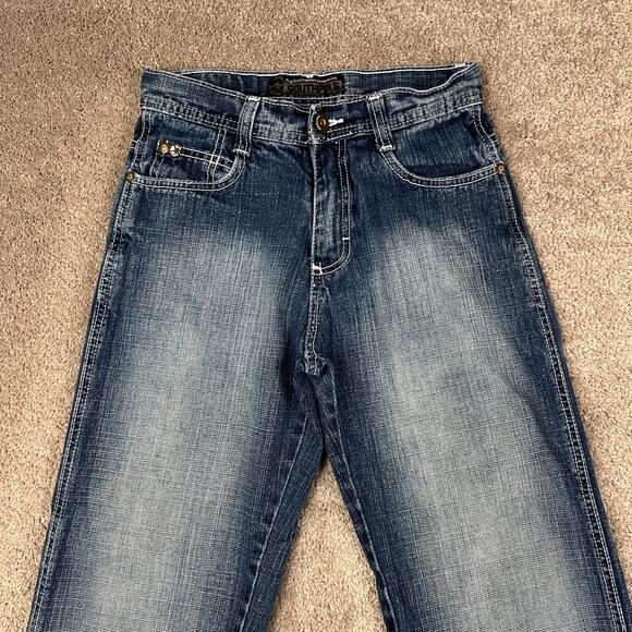 Dark Wash SouthPole Wide Leg Denim Jeans Size 10 4180 Child South Pole - Picture 2 of 7